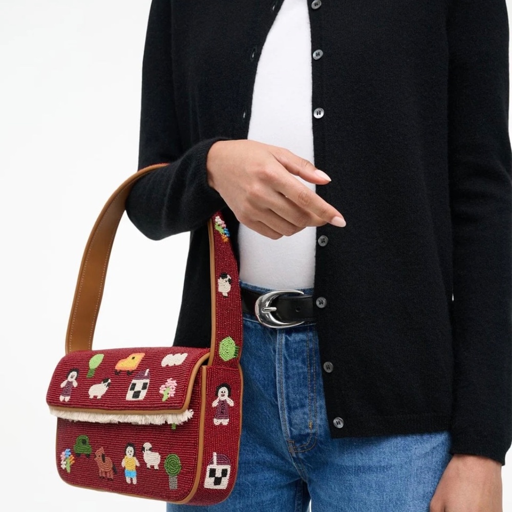 STAUD Tommy Beaded Bag Folk Town - Picture 6 of 10